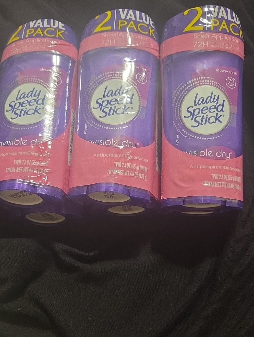 Lady Speed Stick Invisible Dry   Antiperspirant  shower fresh  (6) NWT